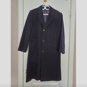 HARRY ROSEN Navy Wool Dress Coat